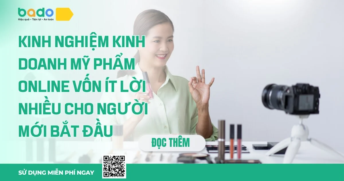 Kinh nghiệm kinh doanh mỹ phẩm online vốn ít lời nhiều